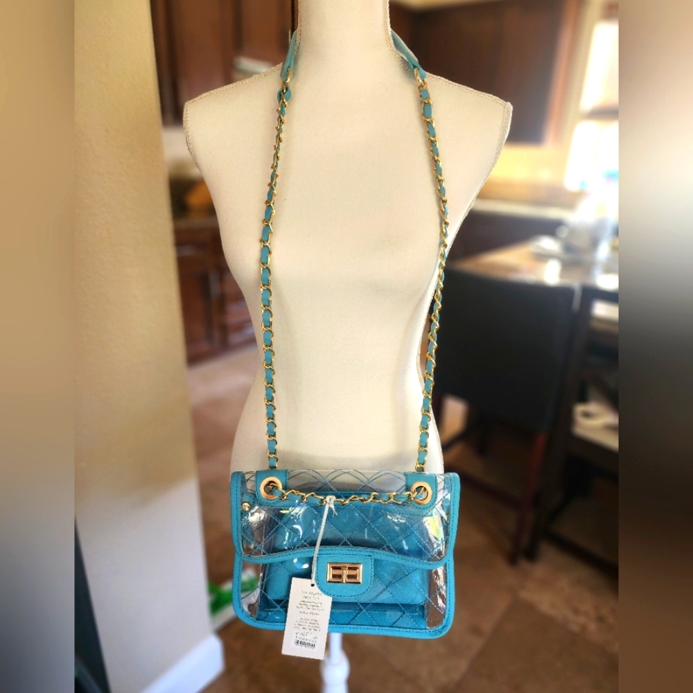 NWT Clear Blue Alyssa Purse